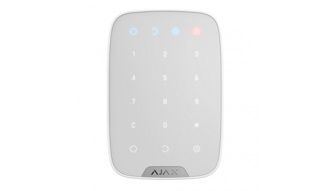 AJAX KeyPad Plus Беспроводная сенсорная клавиатура (белая)