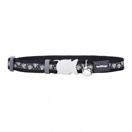 Cat Collar Red Dingo Diamond 20-32 cm Black