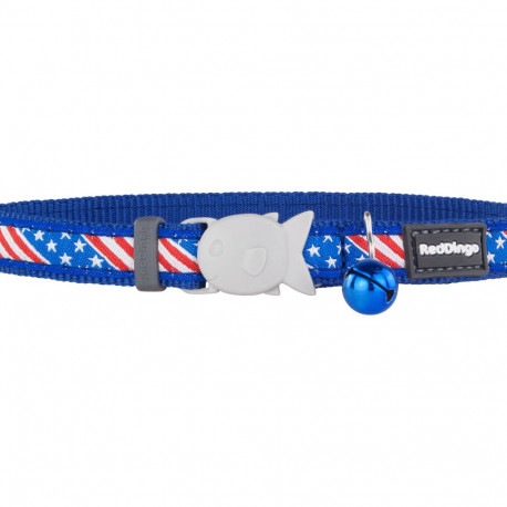 Kassi kaelarihm Red Dingo US Flag 20-32 cm Sinine