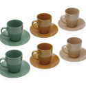 Set of 6 teacups with plates Versa Ceramic
