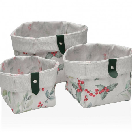 Basket set Versa Acebo 14 x 14 x 14 cm