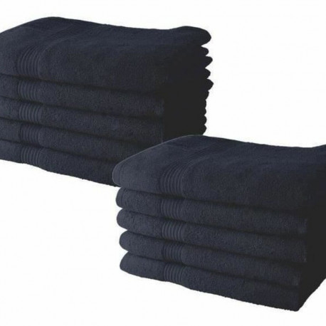 Towel set TODAY Navy Blue 10 Units 50 x 90 cm