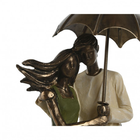 Dekoratiivkuju Home ESPRIT Roheline Kuldne Paar 12,5 x 8 x 25,5 cm