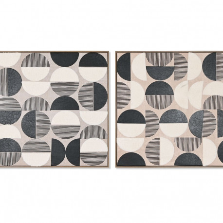 Glezna Home ESPRIT Moderns 80 x 2,4 x 80 cm (2 gb.)