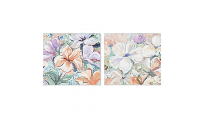 Canvas Home ESPRIT Pinewood Canvas 100 x 3,7 x 80 cm