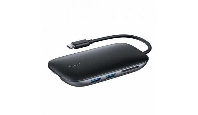 USB-jaotur Aukey CB-C71 Must 100 W