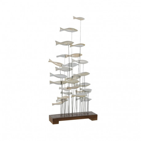 Dekoratiivkuju Home ESPRIT Valge Pruun Spiraalid 45 x 15 x 100 cm