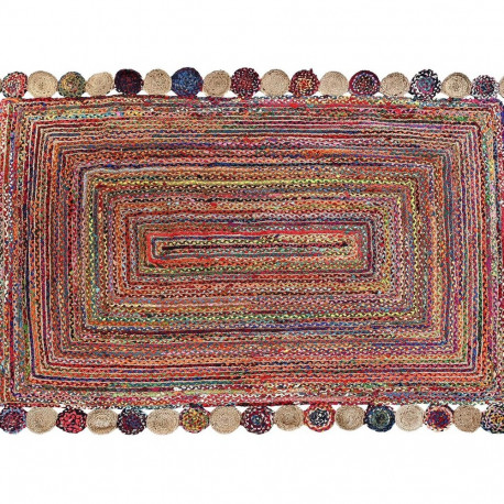 Carpet DKD Home Decor Cotton Multicolour Jute (200 x 290 x 1 cm)