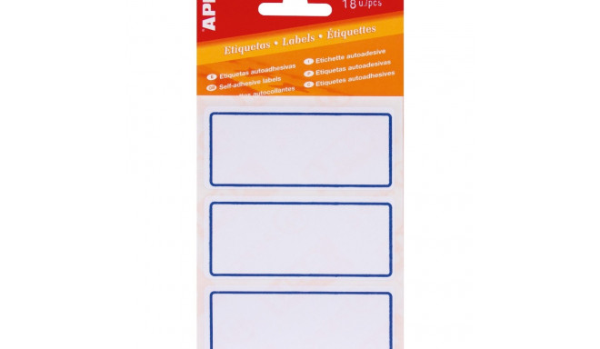 Vihikukleebised Apli, sinise raamiga, 78x34mm, 18 kleebist