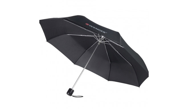 Vihmavari Wenger Large Umbrella Black - suur must,avatud varju diameeter 101cm, kokkupandult 25cm, 2