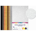 Käsitöö vahtplast Glitter Glam 019 A4 kompl 8 värvi, paksus 2mm, Interdruk