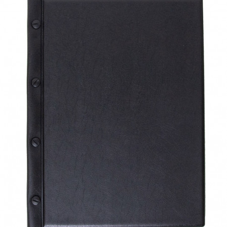 Menüükaaned A4 ilukruviga, 8-taskut, must, Prolexplast