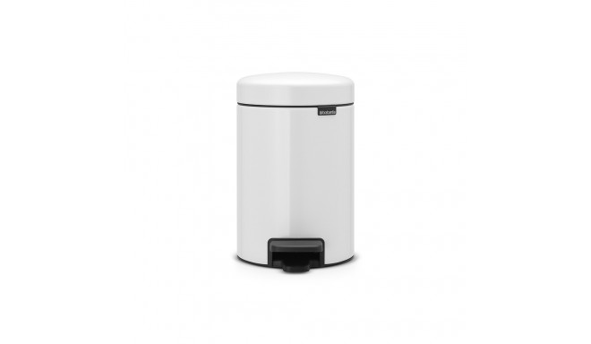 Prügikast 3L pedaaliga, Brabantia, NewIcon 11 21 26, K-26,4cm,L-16,8cm,S-23,5cm/ White, valge