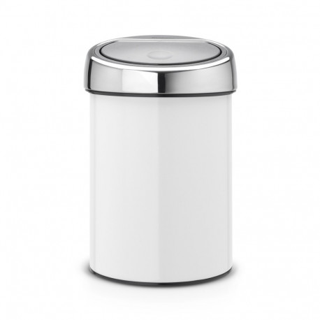 Prügikast 3L, Brabantia, Touch bin-puutele avanev 36 44 88/ White, valge