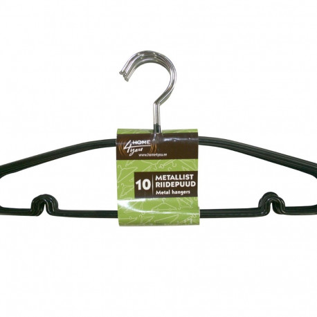 Riidepuud 63076, 10 tk/ kompl., metall ,mittelibisev kummine PVC kate / must