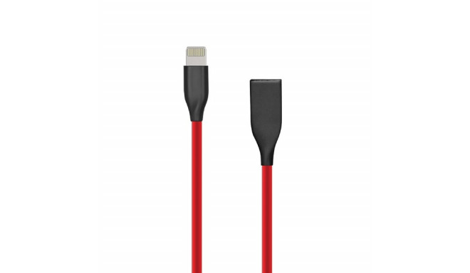 Extra Digital cable Silicone USB - Lightning 1m, red