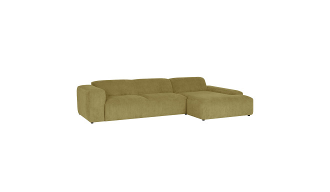 Corner sofa LEHTE 3-seater, right corner, green