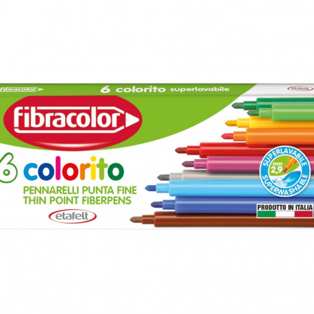 Viltpliiats Fibracolor Colorito 6 värvi
