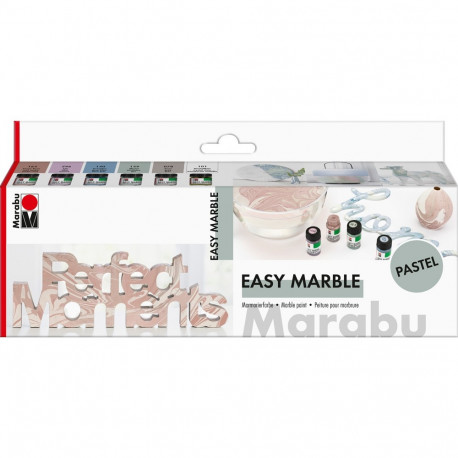 Marmoriseerimisvärv 6x15ml Pastel