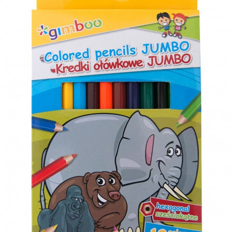 Värvipliiats Gimboo Jumbo, 12 värvi