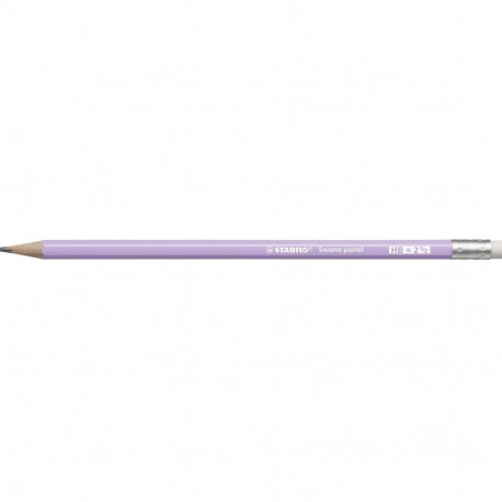 Harilik pliiats STABILO Swano Pastel lilla, HB, kustukummiga