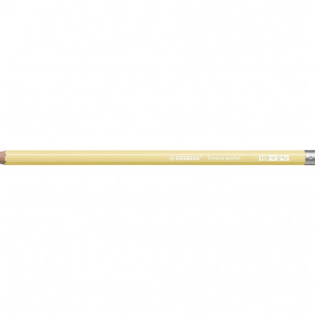 Harilik pliiats STABILO Swano Pastel kollane, HB, kustukummiga