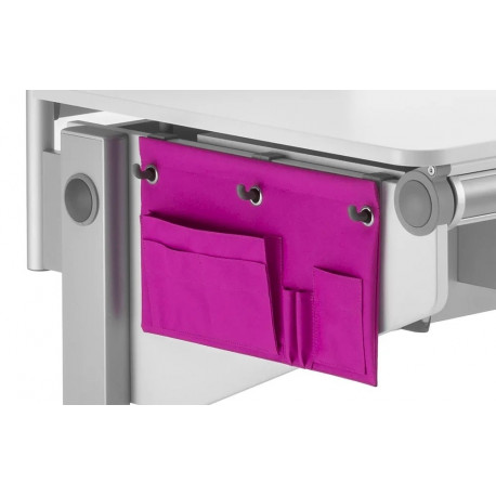 Tarvikute tasku Utensilo 788344 riputatav MOLL kirjutuslaudade küljele/ Pink-roosa tekstiil+konksud