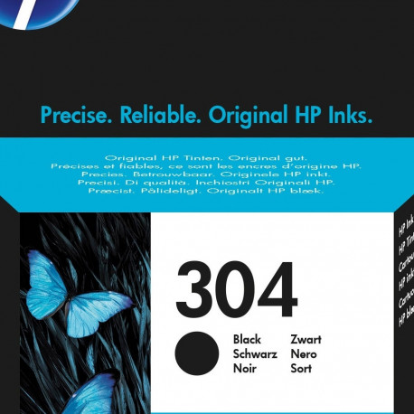 HP tint N9K06AE Nr.304 100lk@5% Deskjet 2630/2633/2652/3720/3733/3752/3758/Envy 5020/5032, must