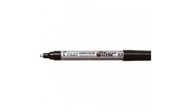 Marker Pilot Silver B, kalligraafiline 2,4mm /4,5mm hõbe, veekindel