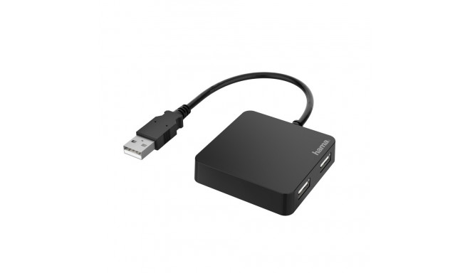 USB-Hub 2.0 Hama 4 porti, must, USB-toide, kuni 480Mbps, Windows 10/8/7 ja Mac OS 10.8 või uuem