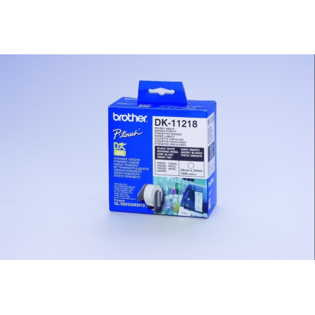 Kleepkirjalint Brother DK11218, 1` Round Paper Labels