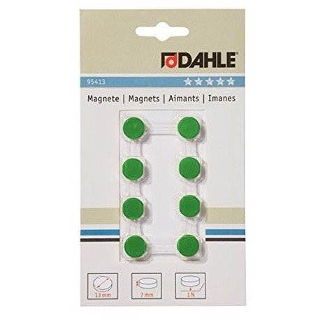 Tahvlimagnet 13mm roheline 8tk komp,Dahle