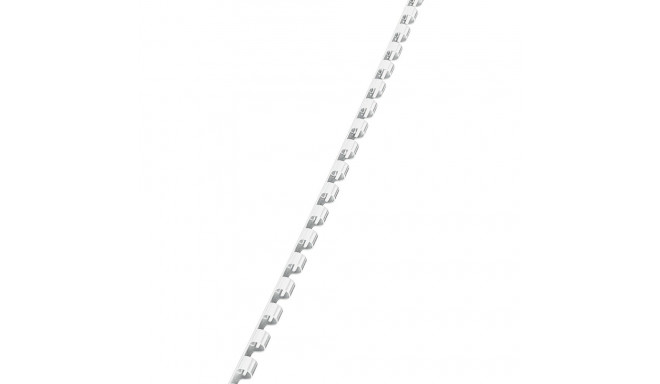 Köitespiraal 6mm valge, max 25 lehele plastik, BindingComb White 21R6mm