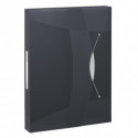 Kummiga karp 4cm Vivida A4 plast, must