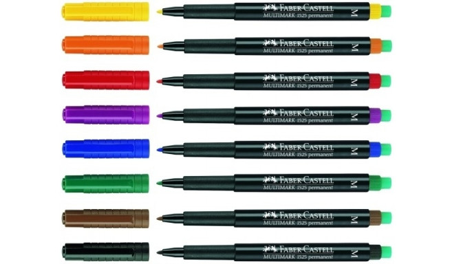 Kilemarker Multimark permanentne 4värvi, M, Faber-castell kustutajaga