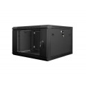 Lanberg WF01-6606-10B rack cabinet 6U Wall mounted rack Black