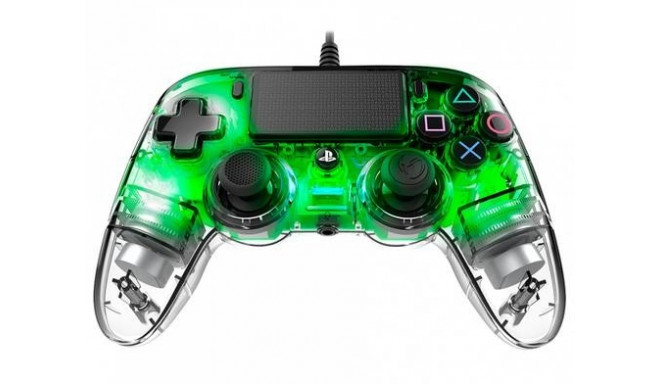 NACON PS4OFCPADCLGREEN Gaming Controller Green, Transparent USB Gamepad Analogue / Digital PC, PlayS