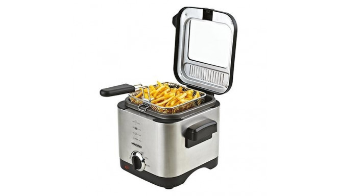 Mesko Home MS 4910 fryer Single 1.5 L Stand-alone 900 W Deep fryer Black, Satin steel