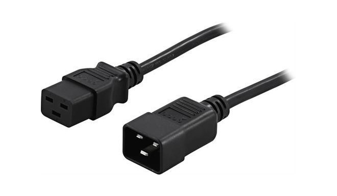 Deltaco DEL-112MA power cable Black 1 m C19 coupler C20 coupler