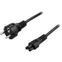 Deltaco DEL-109G power cable Black 5 m C5 coupler