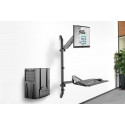 Digitus Flexible wall-mounted Stand/Sit workstation, single monitor