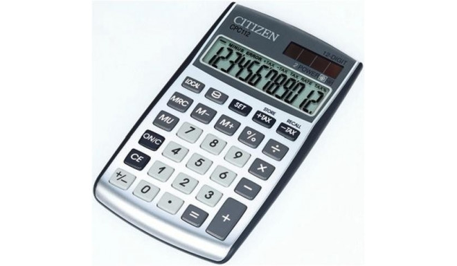 Citizen CPC-112 calculator Pocket Basic Silver