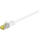 Goobay RJ45 Patch Cord CAT 6A S/FTP (PiMF), 500 MHz, with CAT 7 Raw Cable, white, 30m