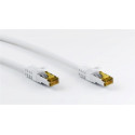 Goobay RJ45 Patch Cord CAT 6A S/FTP (PiMF), 500 MHz, with CAT 7 Raw Cable, white, 30m