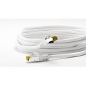 Goobay RJ45 Patch Cord CAT 6A S/FTP (PiMF), 500 MHz, with CAT 7 Raw Cable, white, 30m