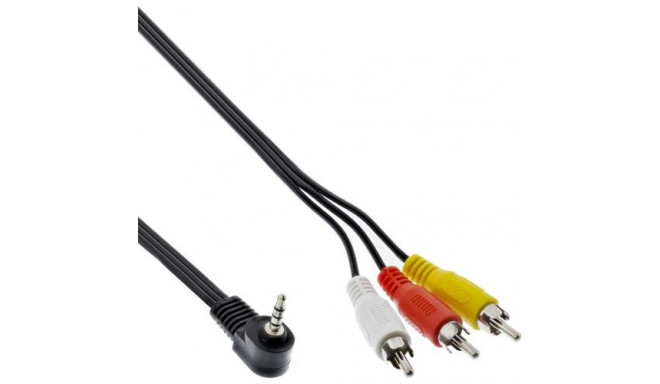 InLine Audio/Video Cable 3.5mm 4 Pin male / 3x RCA for Digital Camcorder 1.5m