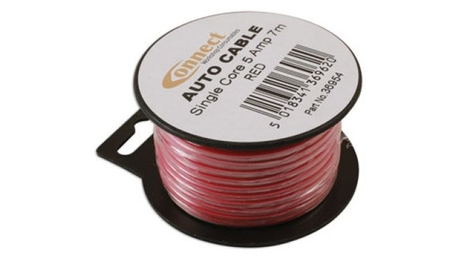 Juhe 7m/5AMP 0.65mm² punane