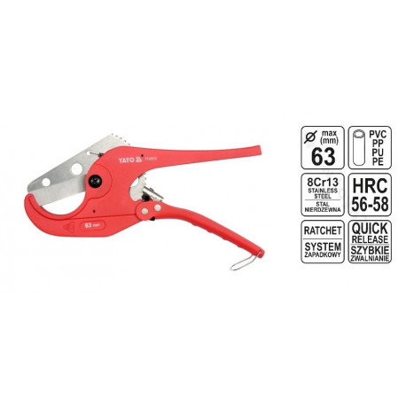 YT. PVC PIPE CUTTER 63 22312