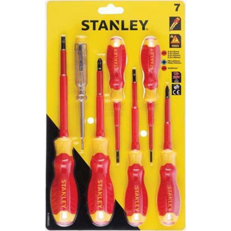 ST. SCREWDRIVERS 7 pcs. VDE /PZ2+SL4+TESTER/