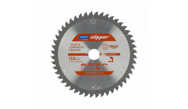 NORTON CIRCULAR SAW 260mm x 30mm x 48z WOOD AND COMPOSITES ATB Neg (2.6 / 1.8)